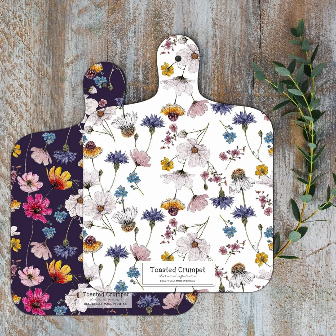 Toasted Crumpet Regency Gardens Double Sided Mini Chopping Board- Chopping Boards