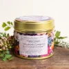 Toasted Crumpet Rhubarb Compote & Clotted Cream Candle in a Matt Gold Tin- Home Fragrance