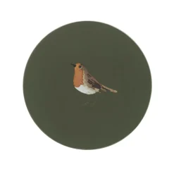 Sophie Allport Robin Round Coasters- Set of 4- Christmas|Coasters