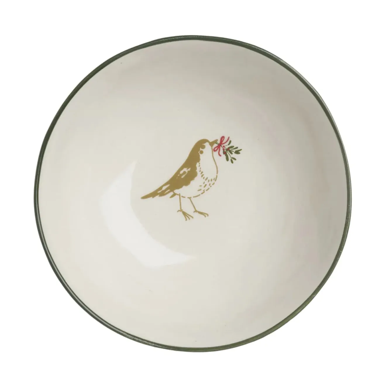 Sophie Allport Robins Stoneware Nibbles Bowl- Christmas|Bowls & Dishes