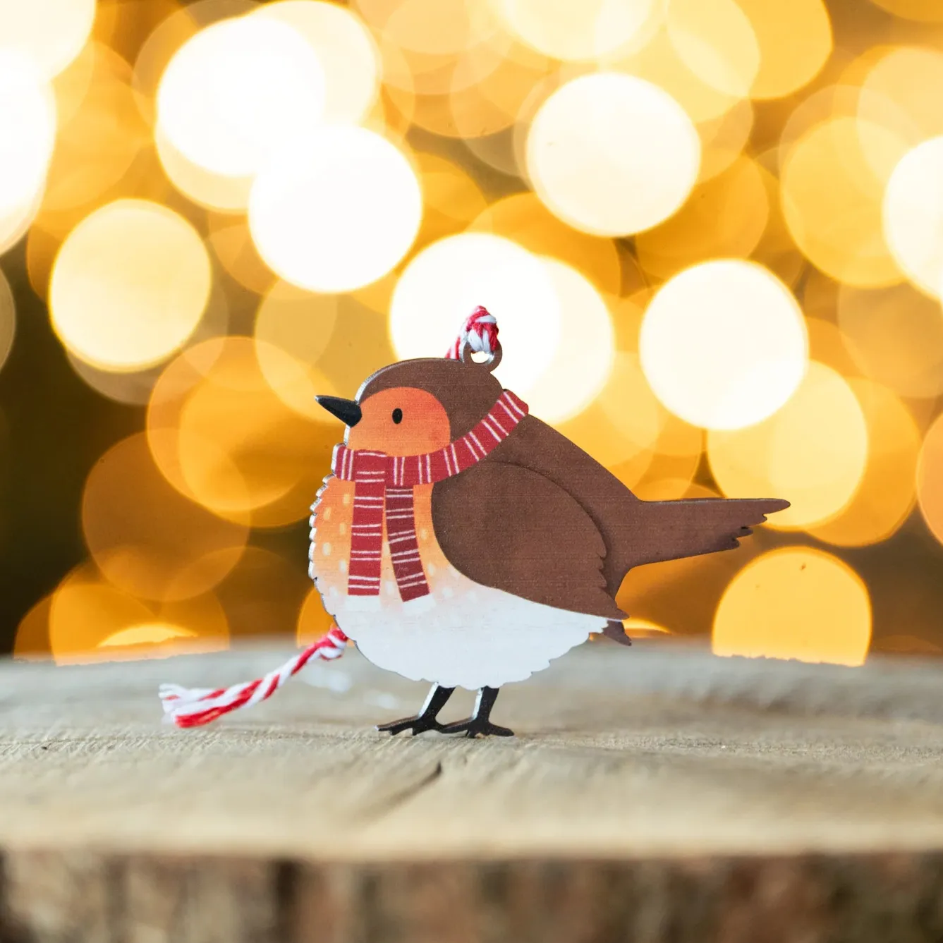 Dapple & Dot Robin Wooden Christmas Decoration- Christmas