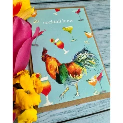 Jen Winnett Rooster Birthday Eco-card- Greeting Cards
