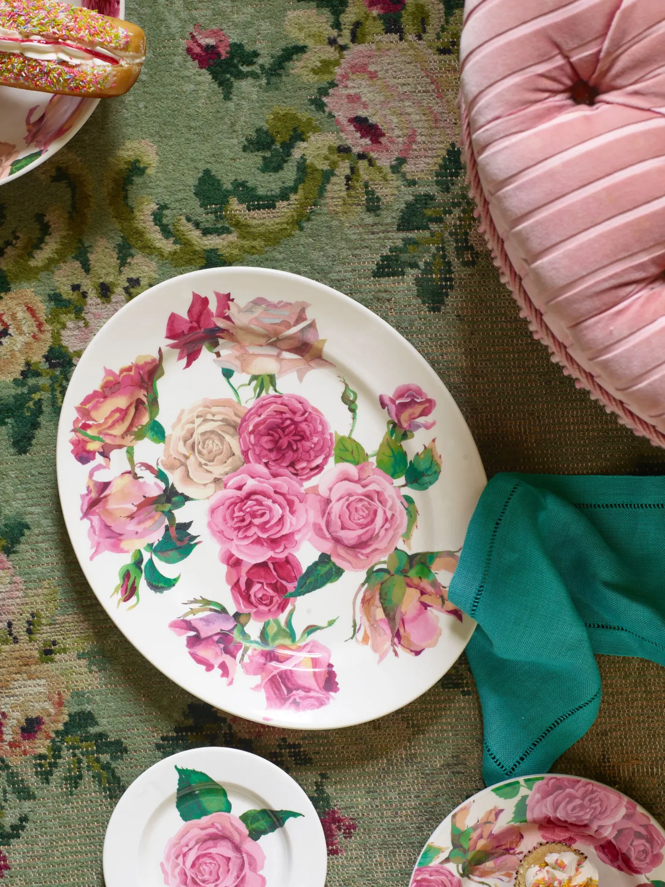 Emma Bridgewater Roses All My Life Medium Oval Platter- Serving Plates & Boards|Plates