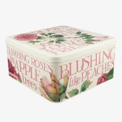 Emma Bridgewater Roses All My Life Set of 3 Square Cake Tins- Flowers & Fruits|Storage