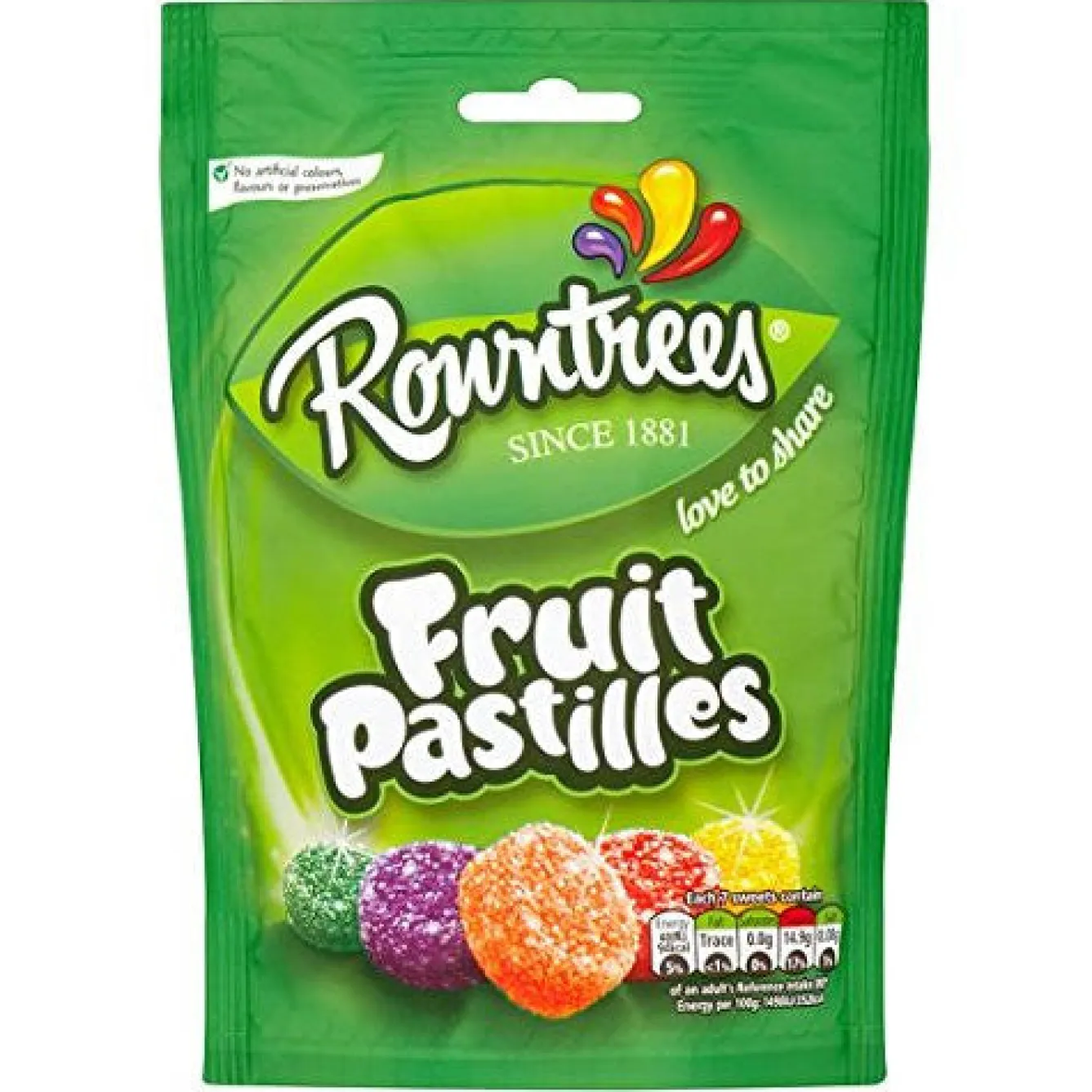 Tea & Biscuits Rowntree's Fruit Pastilles 143g- Sweets/Candy