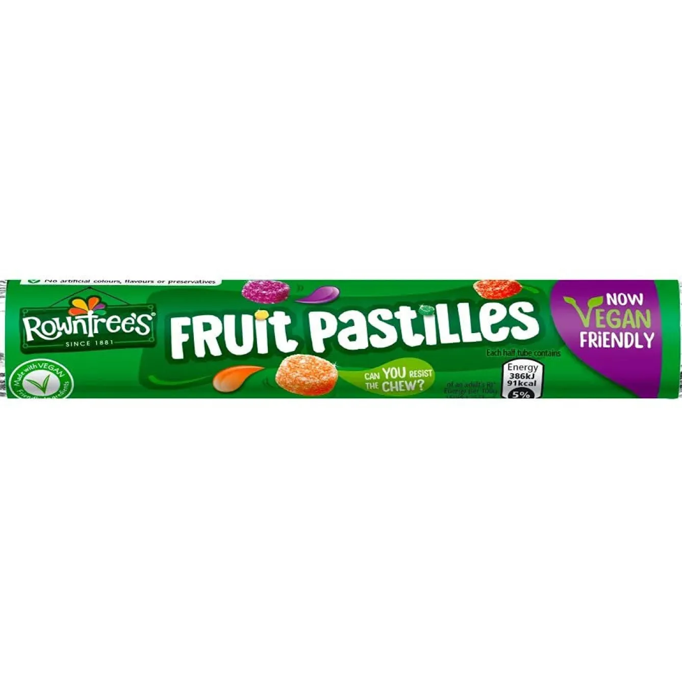 Tea & Biscuits Rowntree's Fruit Pastilles Roll- Sweets/Candy