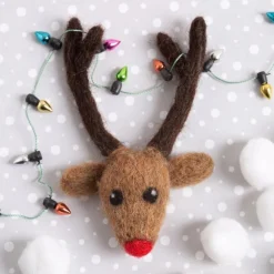 Hawthorn Handmade Rudolph Brooch Felting Kit- Crafts