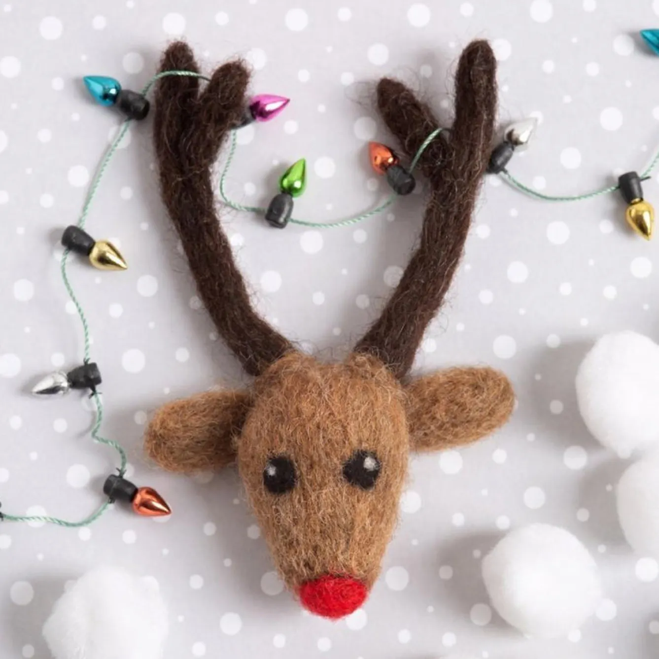 Hawthorn Handmade Rudolph Brooch Felting Kit- Crafts