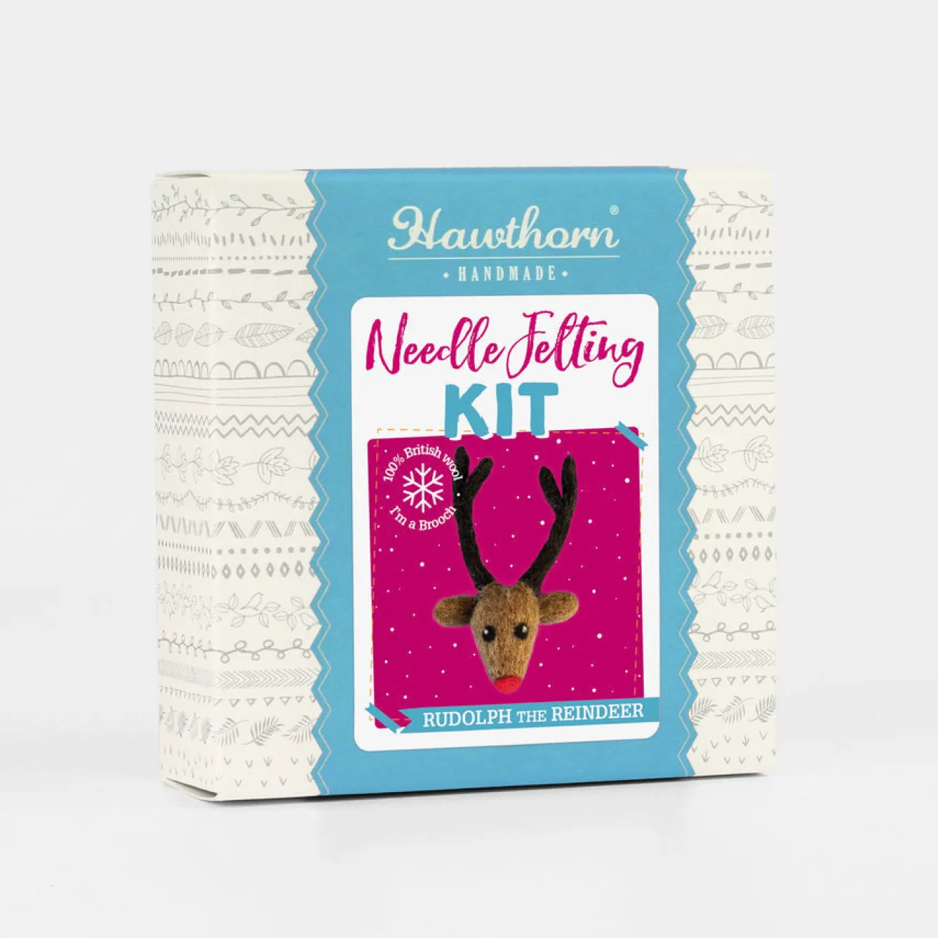 Hawthorn Handmade Rudolph Brooch Felting Kit- Crafts