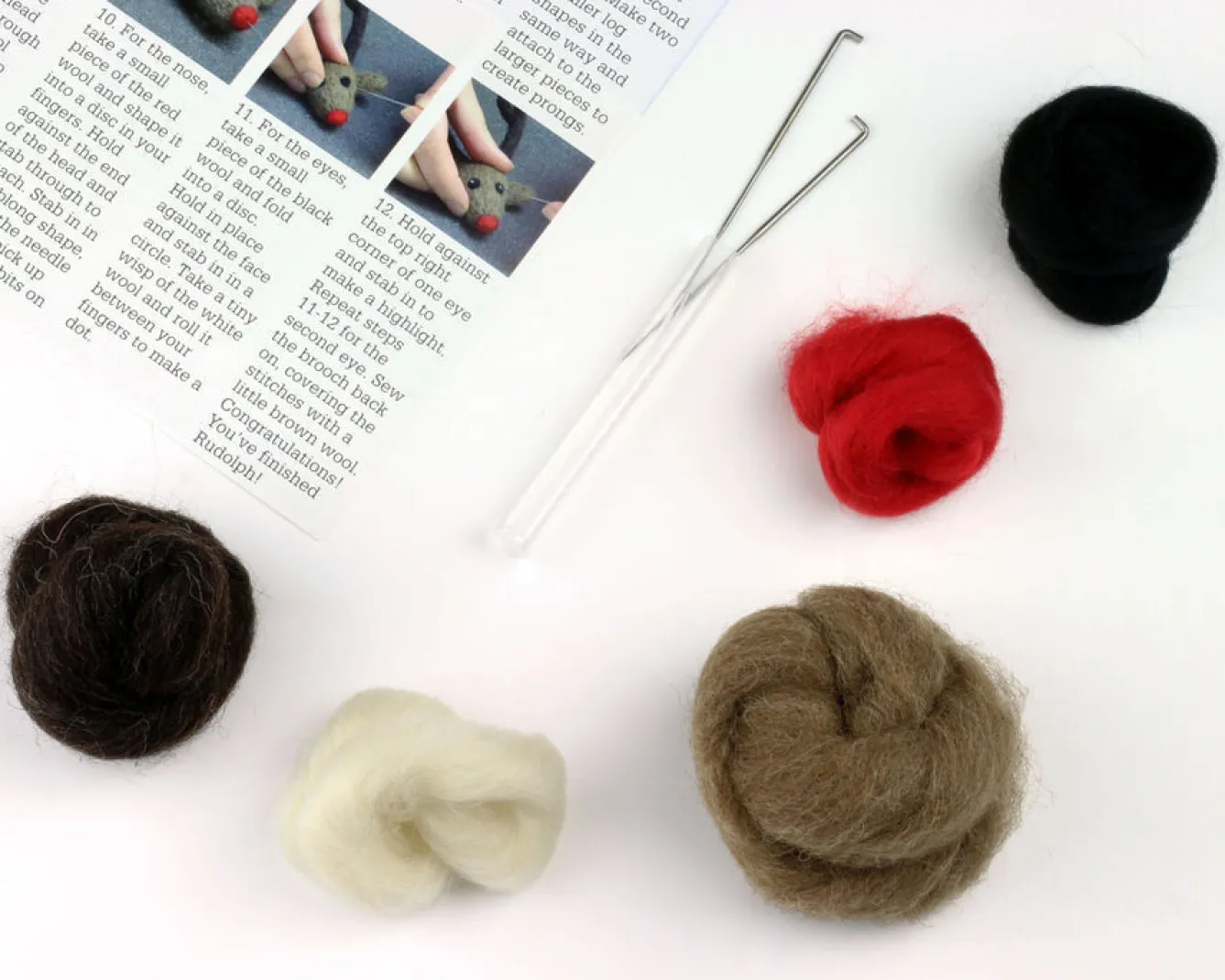 Hawthorn Handmade Rudolph Brooch Felting Kit- Crafts