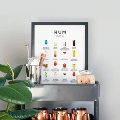 Everlong Print Co. Rum Cocktails Print - Framed- Art