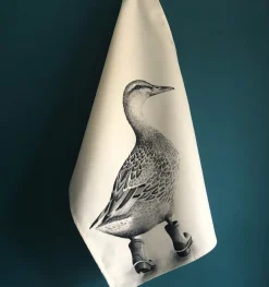 Katherine Sheard Designs Runaway Duck Tea Towel- Tea|Tea Towels
