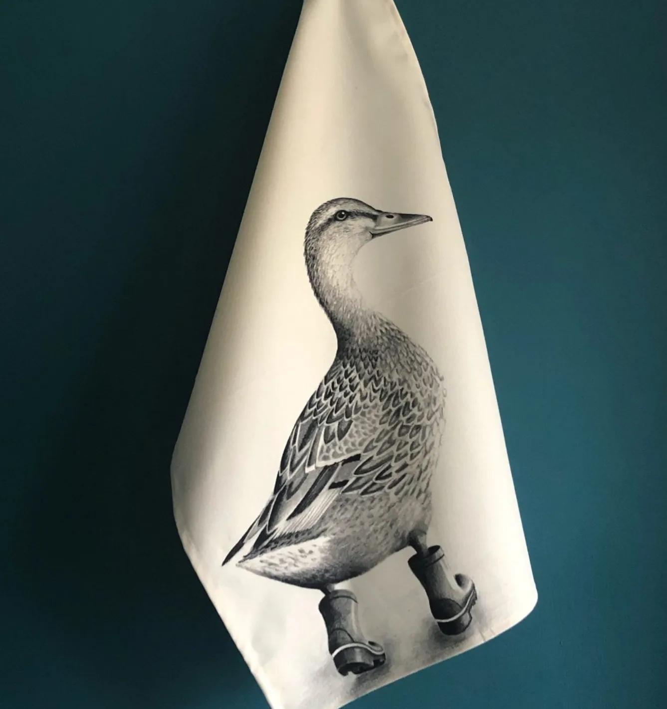 Katherine Sheard Designs Runaway Duck Tea Towel- Tea|Tea Towels