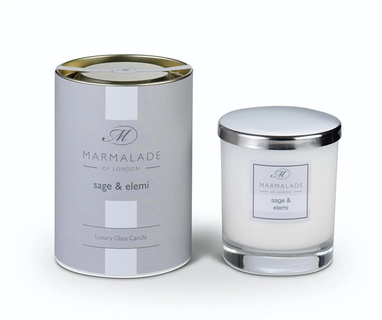 Marmalade of London Sage and Elemi Glass Candle- Home Fragrance