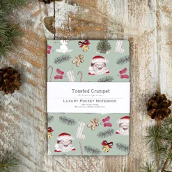 Toasted Crumpet Sage Green All Things Jolly A6 Lined Pocket Notebook- Christmas|Stationery