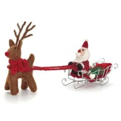 Amica Felt Santa & Rudolph Felt Decoration- Christmas Decorations|Christmas