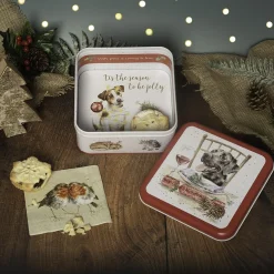Wrendale Designs Santa's Little Helpers Christmas Tin- Seasonal|Seasonal Decor
