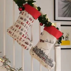 Victoria Eggs Santa's Sleigh Christmas Stocking- Christmas