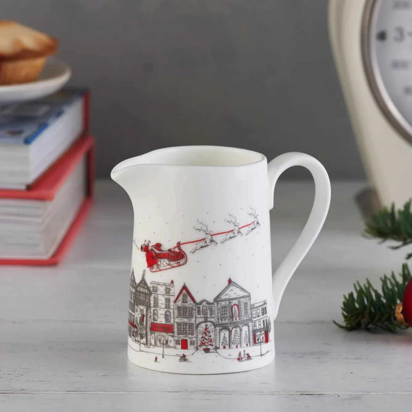 Victoria Eggs Santa's Sleigh Half Pint Jug- Christmas|Jugs