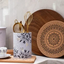 Sara Miller London Sara Miller Artisanne Noir Set of 3 Cork Trivets- Tea|Tea