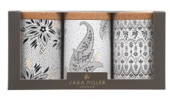 Sara Miller London Sara Miller Artisanne Noir Set of 3 Round Caddies- Storage Caddies|Storage