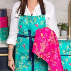 Sara Miller London Sara Miller Chelsea Green Birds Apron- Aprons