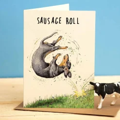 Bewilderbeest Sausage Roll Greetings Card- Greeting Cards