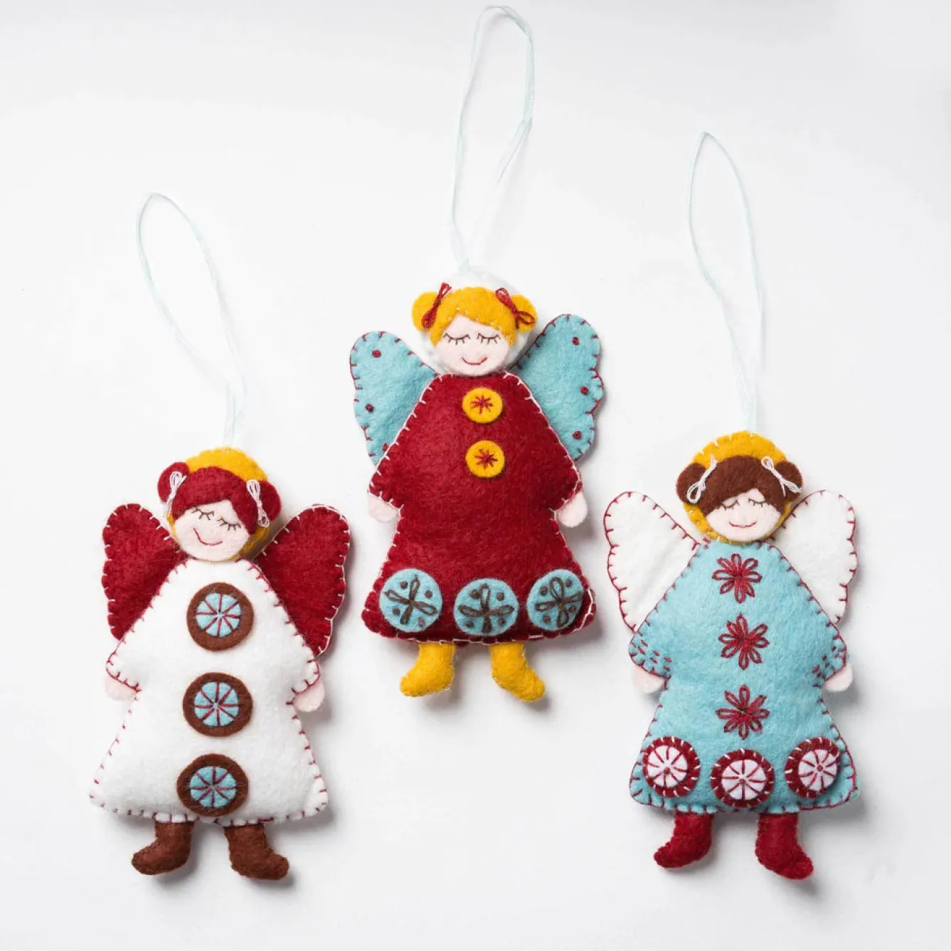 Corinne Lapierre Scandinavian Angels Wool Mix Felt Craft Kit- Seasonal Decor|Crafts