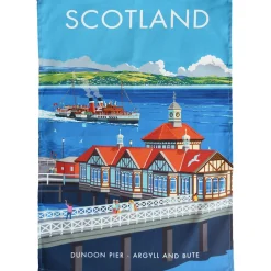 Town Towels Scotland - Dunoon Pier Tea Towel- Tea|Tea Towels