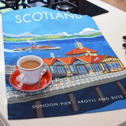 Town Towels Scotland - Dunoon Pier Tea Towel- Tea|Tea Towels