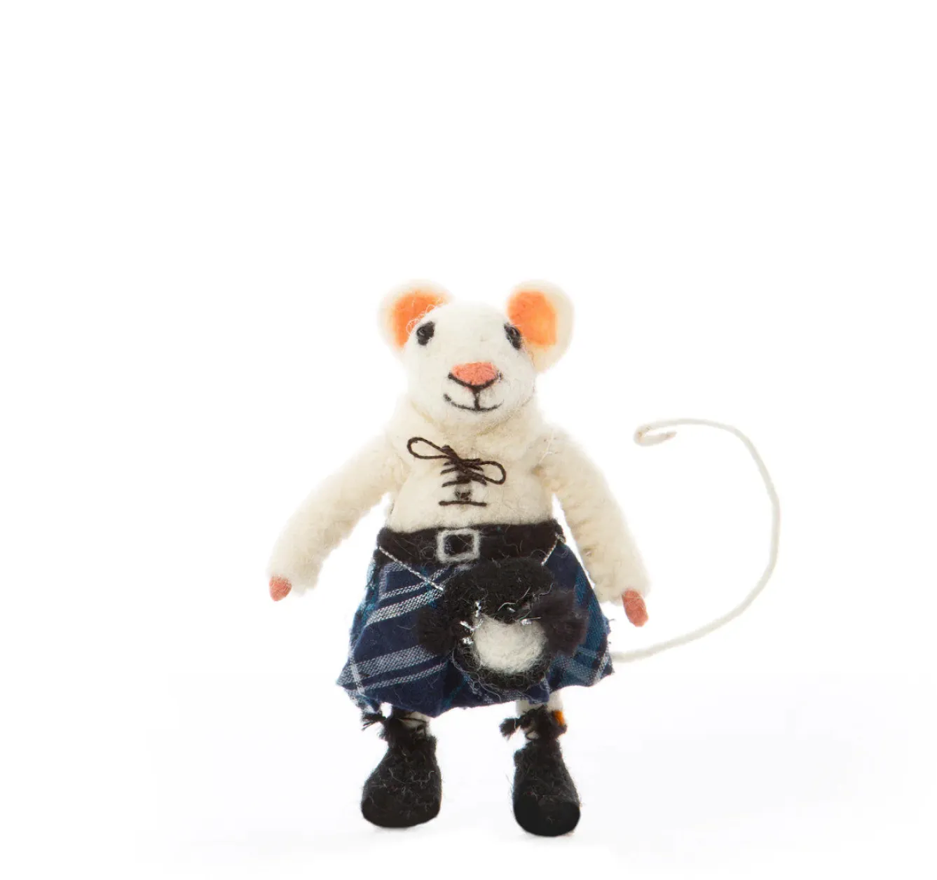 Sew Heart Felt Scottish Felt Mouse in Blue Kilt- Children