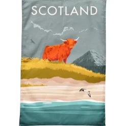 Town Towels Scottish Highlands - Scotland Highland Cow Tea Towel- Tea|Tea Towels