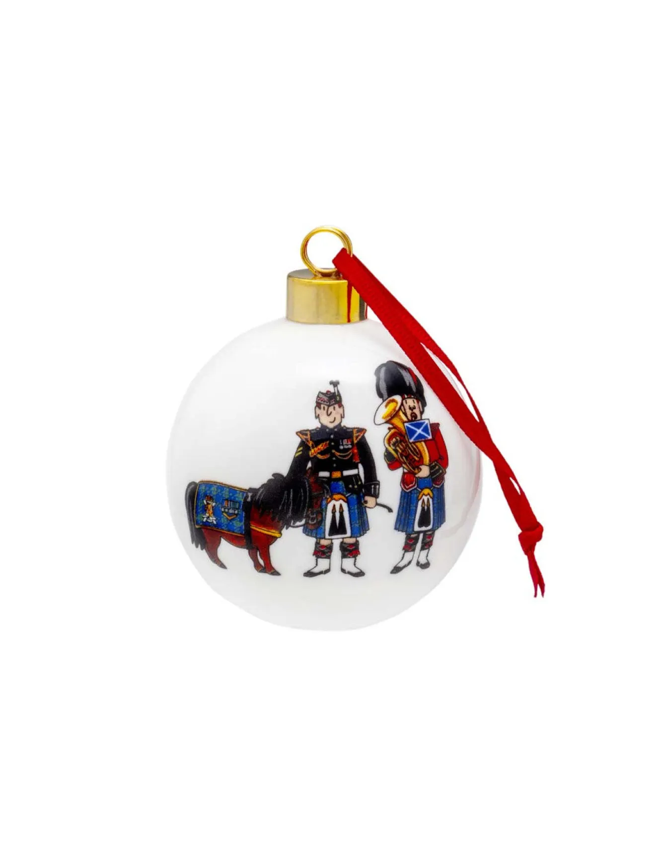 Alison Gardiner Scottish Pipers Bauble Boxed- Christmas Decorations|Seasonal Decor