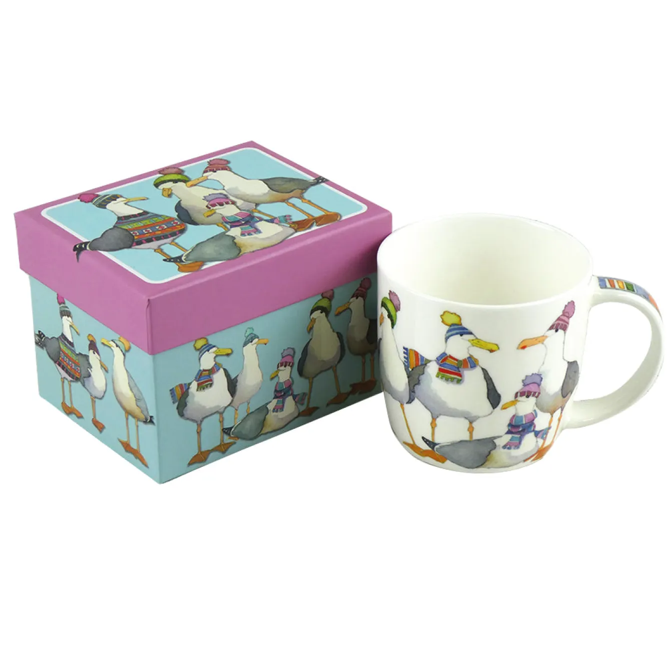 Emma Ball Seagulls in Beanies Bone China Mug (Boxed)- Seaside|Animals