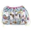 Emma Ball Seagulls in Beanies Drawstring Cotton Bag- Crafts|Bags