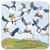 Emma Ball Sealife Puffins Coaster- Coasters