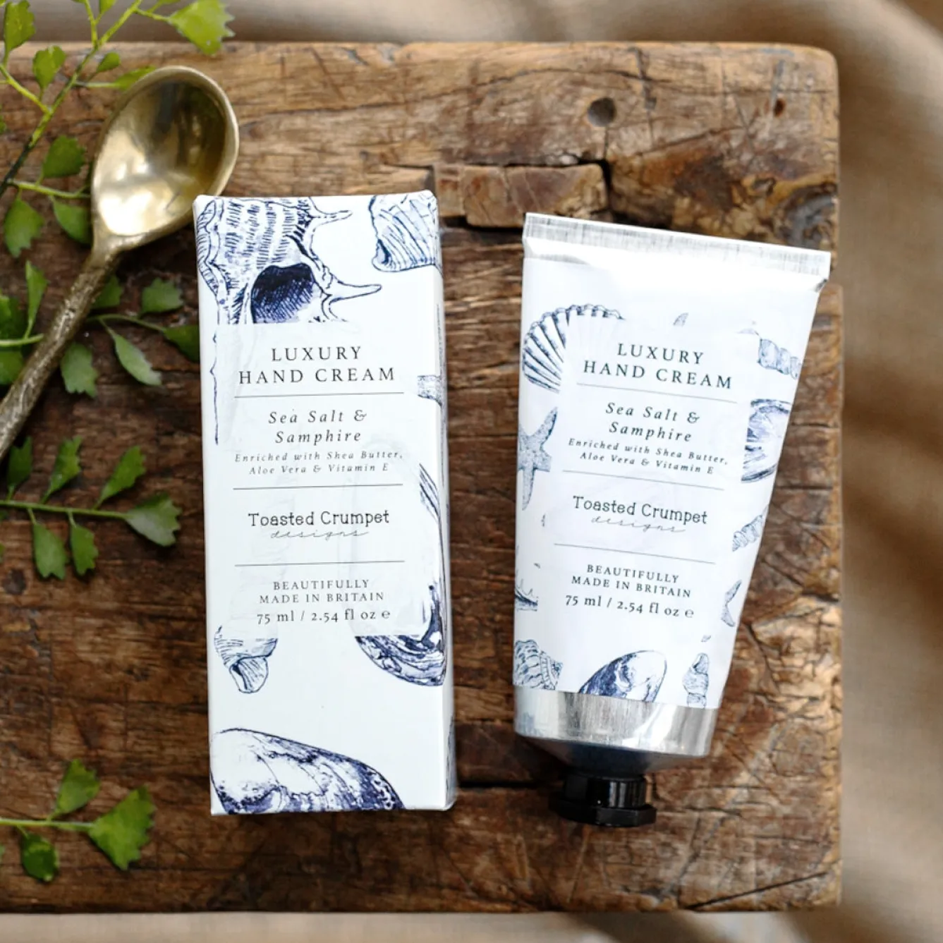 Toasted Crumpet Sea Salt & Samphire Luxury Hand Cream 75ml- Soaps & Lotions