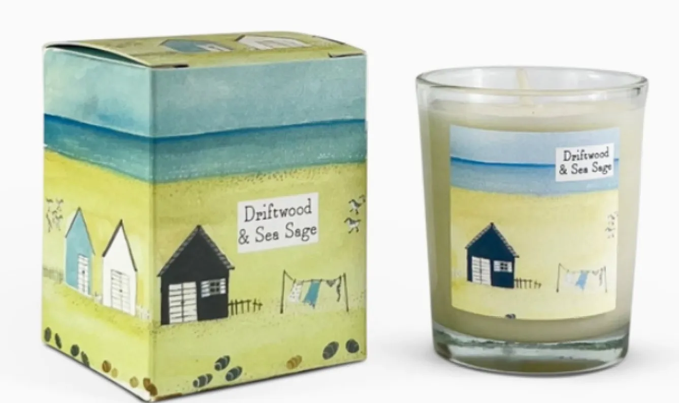 Heaven Scent Sea Salt Votive Candle - Cottages & Shells- Home Fragrance
