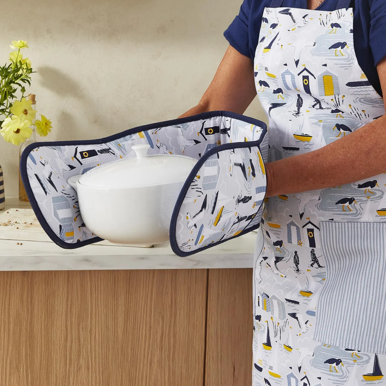 Ulster Weavers Seashore Double Oven Glove- Oven Gloves/Mitts