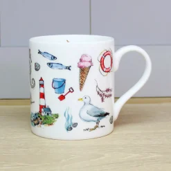 Mclaggan Smith Seaside Bone China Mug- Tea|Whimsical