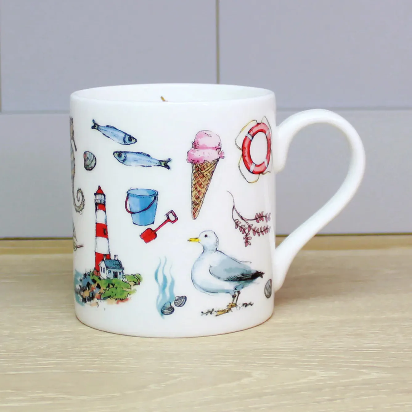 Mclaggan Smith Seaside Bone China Mug- Tea|Whimsical