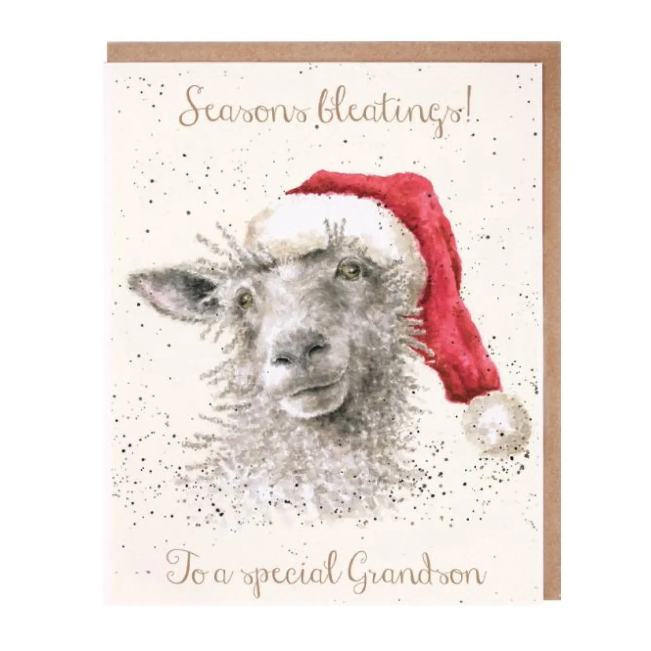 Wrendale Designs 'Season's Bleatings' Sheep Christmas Greeting Card- Christmas Cards|Seasonal Decor