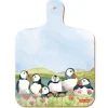 Emma Ball Sea Thrift Puffins Mini Chopping Board- Kitchenware|Chopping Boards