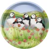 Emma Ball Sea Thrift Puffins Round Tin Tray- Trays|Trays