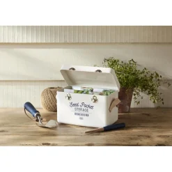 Burgon & Ball Seed Packet Storage Tin in Stone- Gardening|Gardening