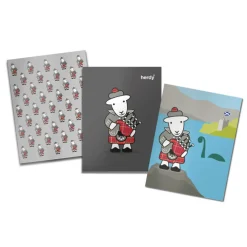 The Herdy Company Set of 3 Herdy McHerdy A6 Notebooks- Stationery|Children