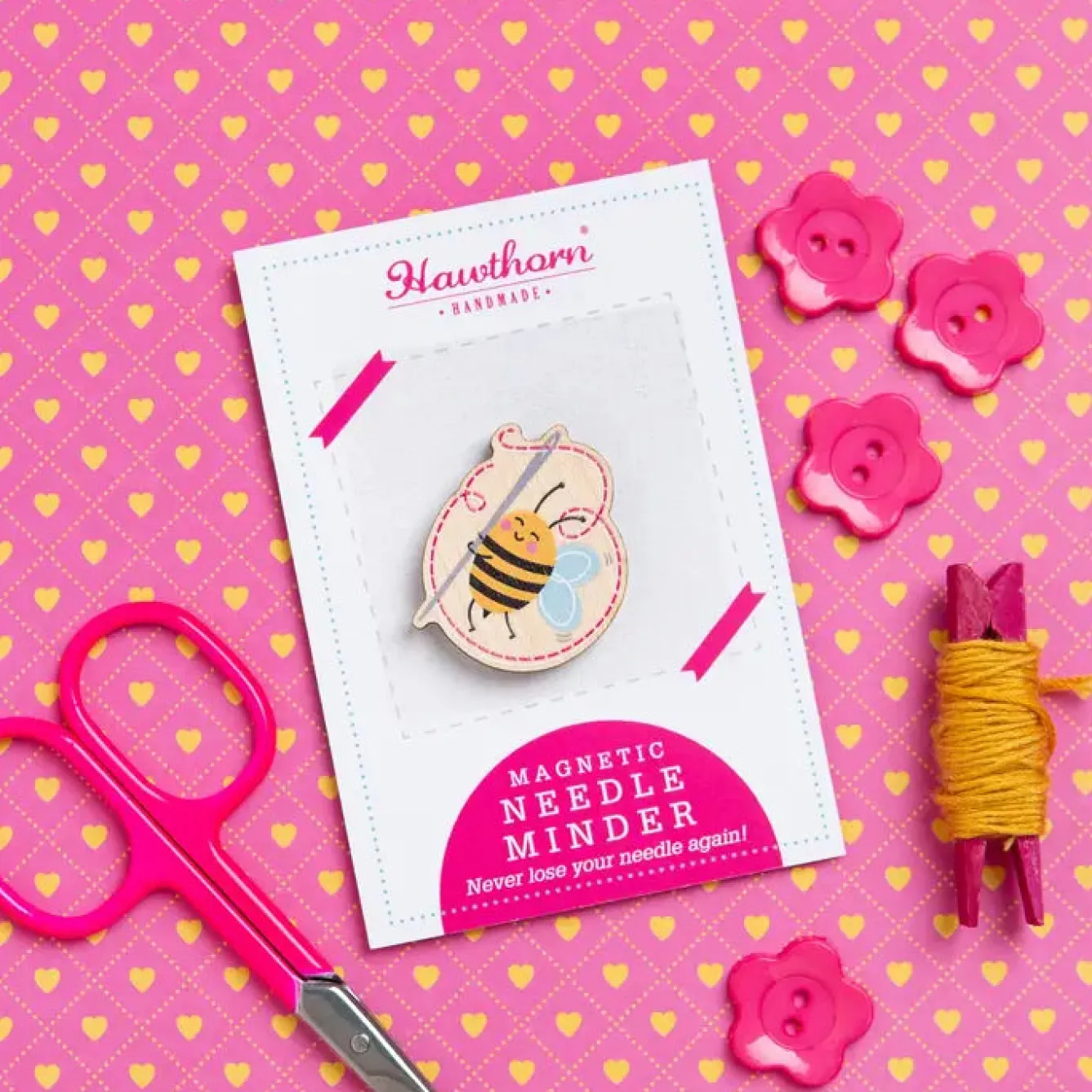 Hawthorn Handmade Sewing Bee Magnetic Needle Holder- Crafts
