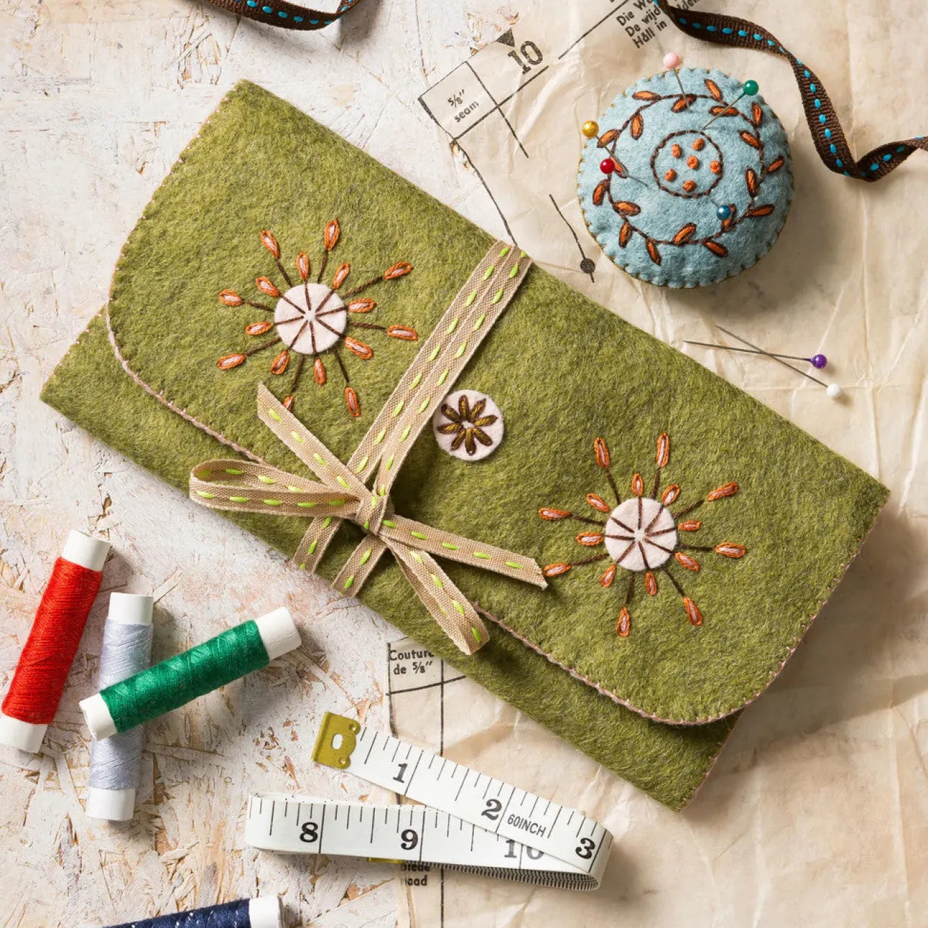 Corinne Lapierre Sewing Roll Wool Mix Felt Craft Kit- Crafts|Children