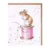 Wrendale Designs 'Sew it Begins' Blank Greetings Card- Greeting Cards