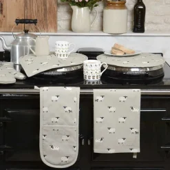 Sophie Allport Sheep Double Oven Glove- Tea